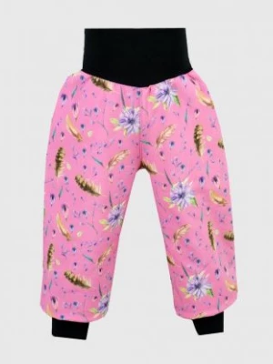 Waterproof Softshell Pants Flowers And Feathers Pink iELM