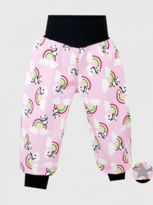 Waterproof Softshell Pants Panda And Rainbows Pink iELM