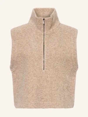 We Norwegians Polarowy Sweter Typu Troyer Alta Z Wełny Merino beige