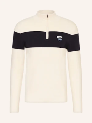 We Norwegians Sweter Typu Troyer Holmenkollen Z Dodatkiem Wełny Merino weiss