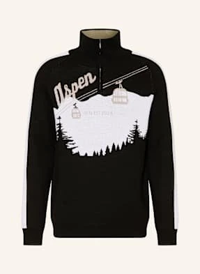 We Norwegians Swetry Typu Troyer Afterski Z Wełny Merino schwarz