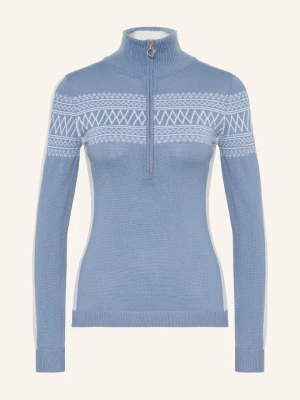 We Norwegians Warstwa Środkowa Signature Z Wełny Merino blau