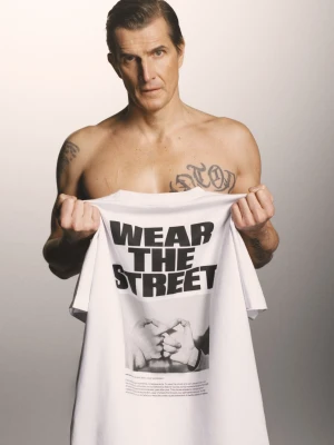 Wear The Street t-shirt bawełniany męski biały Klasyk