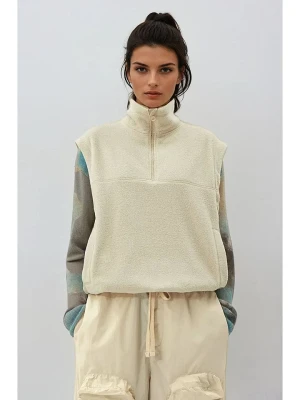 Weekday Kamizelka polarowa w kolorze beżowym rozmiar: XXS