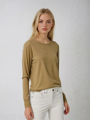 Weekday Koszulka w kolorze khaki rozmiar: S