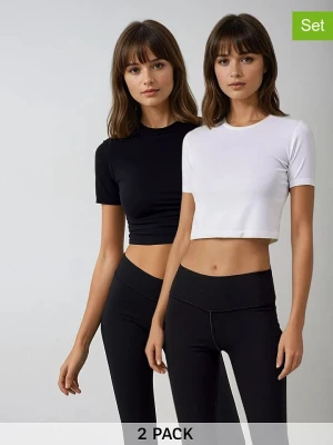 Weekday Koszulki (2 szt.) w kolorze czarnym i białym rozmiar: XXS