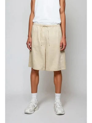 Weekday Lniane bermudy w kolorze beżowym rozmiar: XL