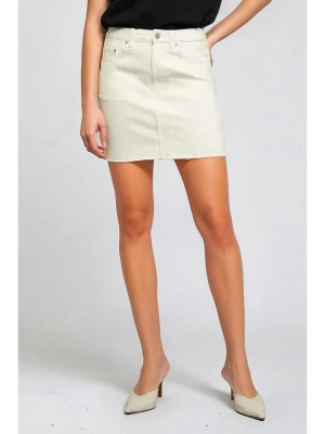 Weekday Spódnica dżinsowa w kolorze kremowym rozmiar: 34