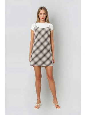 Weekday Sukienka w kolorze kremowo-brązowym rozmiar: 34