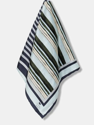 Weekend Max Mara apaszka jedwabna ONESTO damska kolor granatowy wzorzysta 2525546125600