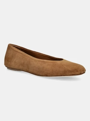 Weekend Max Mara baleriny zamszowe Todisuede kolor brązowy 2525526074600