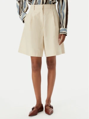 Weekend Max Mara Bermudy Ecuba 2515141032 Écru Regular Fit Kremowy