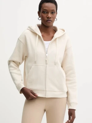 Weekend Max Mara bluza CANE damska kolor beżowy z kapturem gładka 2525926031600