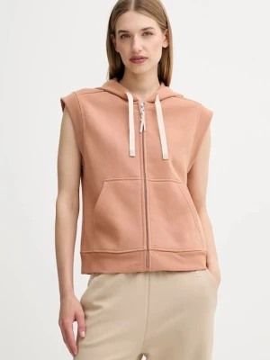 Weekend Max Mara bluza PANK damska kolor brązowy z kapturem gładka 2525926041600