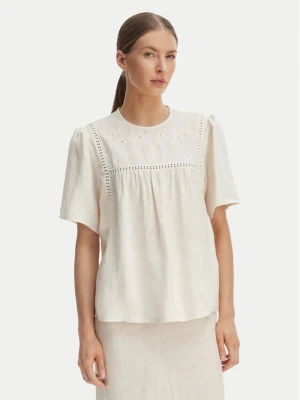 Weekend Max Mara Bluzka Bacino 2615941082 Écru Relaxed Fit Kremowy