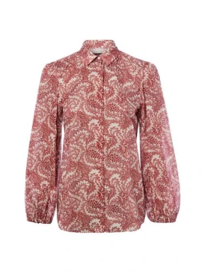 Weekend Max Mara Bluzka damska - WKDPeriodi Kobiety Bawełna (100%) czerwony|biały wzorzysty,