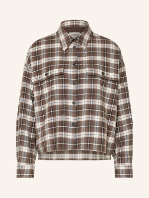 Weekend Max Mara Bluzka Koszulowa Berlina Z Flaneli braun