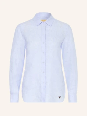 Weekend Max Mara Bluzka Werner Z Lnu blau JASNONIEBIESKI
