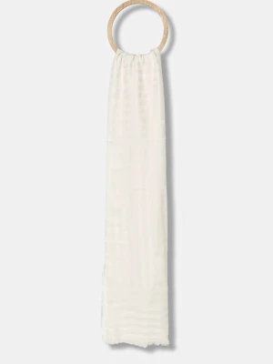 Weekend Max Mara chusta LUGLIO damski kolor beżowy wzorzysta 2525546024600