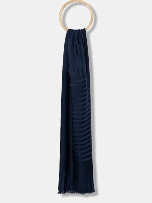 Weekend Max Mara chusta LUGLIO damski kolor granatowy wzorzysta 2525546024600