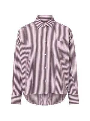 Weekend Max Mara Damska bluzka koszulowa Kobiety Bawełna brązowy|biały,