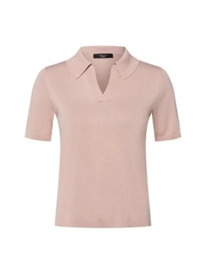 Weekend Max Mara Damska jedwabna koszulka polo - Roncolo Kobiety Jedwab różowy jednolity,