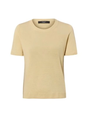 Weekend Max Mara Damska koszula z dzianiny lnianej Kobiety len żółty,