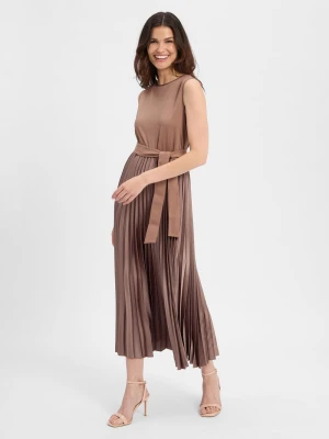 Weekend Max Mara Damska sukienka letnia - Samuele Kobiety brązowy jednolity,