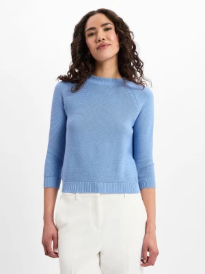 Weekend Max Mara Damski sweter z dzianiny - Linz Kobiety Bawełna niebieski jednolity,