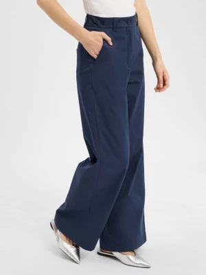 Weekend Max Mara Damskie spodnie materiałowe - Alfeo Kobiety Bawełna niebieski jednolity,