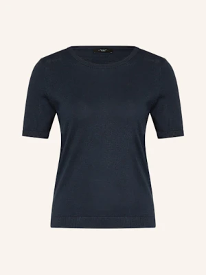 Weekend Max Mara Dzianinowa Koszulka Agro Z Dodatkiem Jedwabiu blau