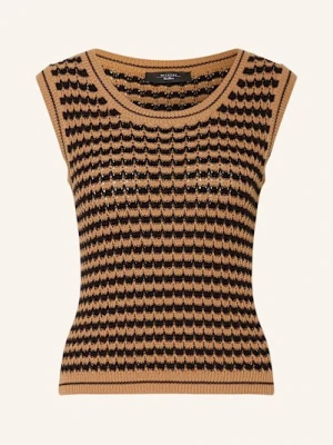 Weekend Max Mara Dzianinowa Koszulka Disegno braun