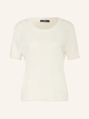 Weekend Max Mara Dzianinowa Koszulka Pancone Z Lnu weiss