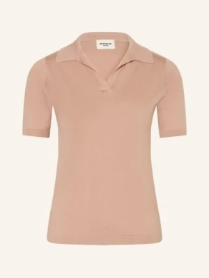 Weekend Max Mara Dzianinowa Koszulka Polo Roncolo Z Jedwabiem rosa BLADORÓŻOWY