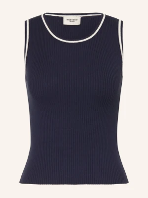 Weekend Max Mara Dzianinowy Top Taro blau