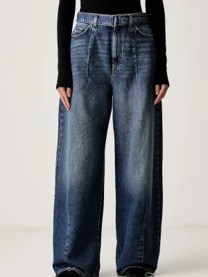 Weekend Max Mara jeansy relaxed fit damskie WKDMADIA granatowy
