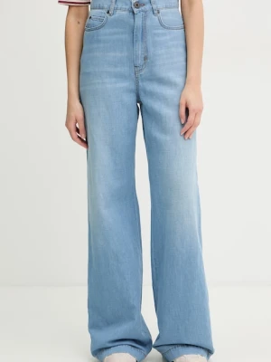 Weekend Max Mara jeansy wide leg damskie LATINO niebieski
