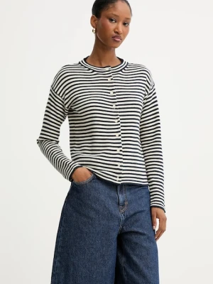 Weekend Max Mara kardigan bawełniany ERITEA damski kolor granatowy lekki 2525346031600