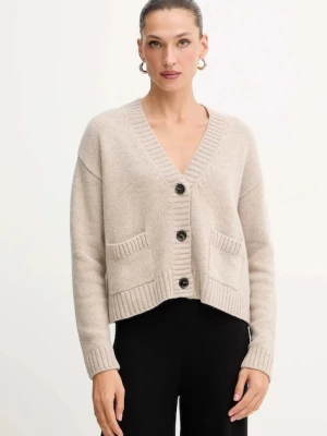 Weekend Max Mara kardigan wełniany FILMATO damski kolor beżowy 2525346062600