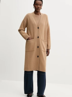 Weekend Max Mara kardigan wełniany GODEZIA damski kolor beżowy lekki 2525346042600