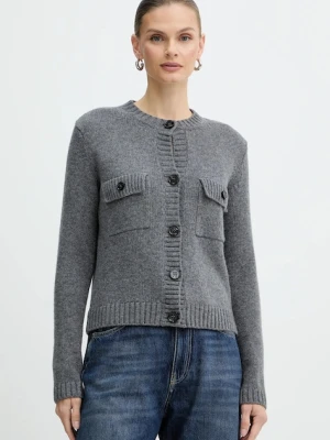 Weekend Max Mara kardigan wełniany OLBIA damski kolor szary 2525346032600