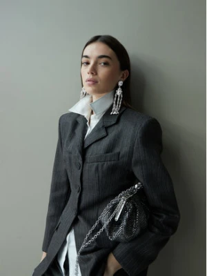 Weekend Max Mara Klipsy Callas 2525756095650 Srebrny