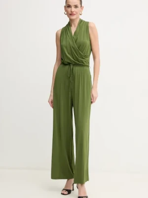 Weekend Max Mara kombinezon kolor zielony z dekoltem w szpic 2515641012600
