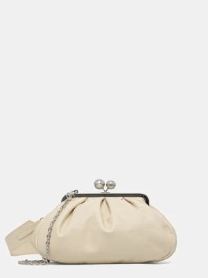 Weekend Max Mara kopertówka skórzana CUBICO kolor beżowy 2525516194600