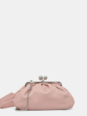 Weekend Max Mara kopertówka skórzana CUBICO kolor różowy 2525516194600