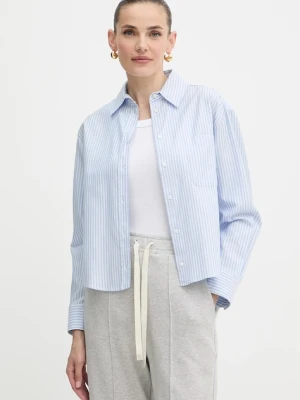 Weekend Max Mara koszula bawełniana NUORO damska kolor niebieski relaxed z kołnierzykiem klasycznym 2525116111600