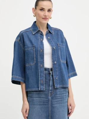 Weekend Max Mara koszula jeansowa ENZA damska kolor granatowy relaxed z kołnierzykiem klasycznym 2525116081600