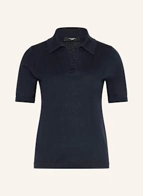 Weekend Max Mara Koszulka Polo Z Dzianiny Roncolo Z Dodatkiem Jedwabiu blau