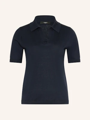 Weekend Max Mara Koszulka Polo Z Dzianiny Roncolo Z Dodatkiem Jedwabiu blau
