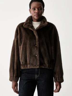 Weekend Max Mara krótka kurtka damska WKDANEMONE brązowy